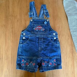 Harley-Davidson Vintage Blue Denim Toddler Overalls 24 Months